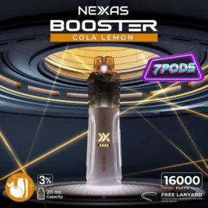 พอตใช้แล้วทิ้ง Nexas Booster 16000 Nicotine 3% กลิ่น Cola Lemon