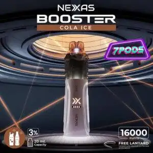 พอตใช้แล้วทิ้ง Nexas Booster 16000 Nicotine 3% กลิ่น Cola Ice