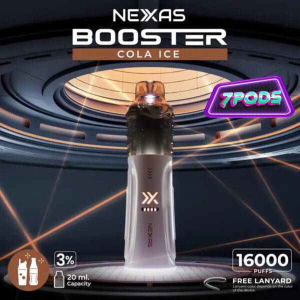 พอตใช้แล้วทิ้ง Nexas Booster 16000 Nicotine 3% กลิ่น Cola Ice