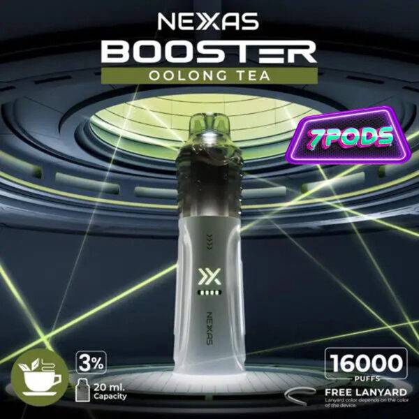 พอตใช้แล้วทิ้ง Nexas Booster 16000 Nicotine 3% กลิ่น Oolong Tea