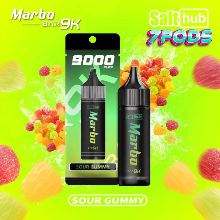 พอตใช้แล้วทิ้ง Marbo 9000 puffs กลิ่น Sour Gummy
