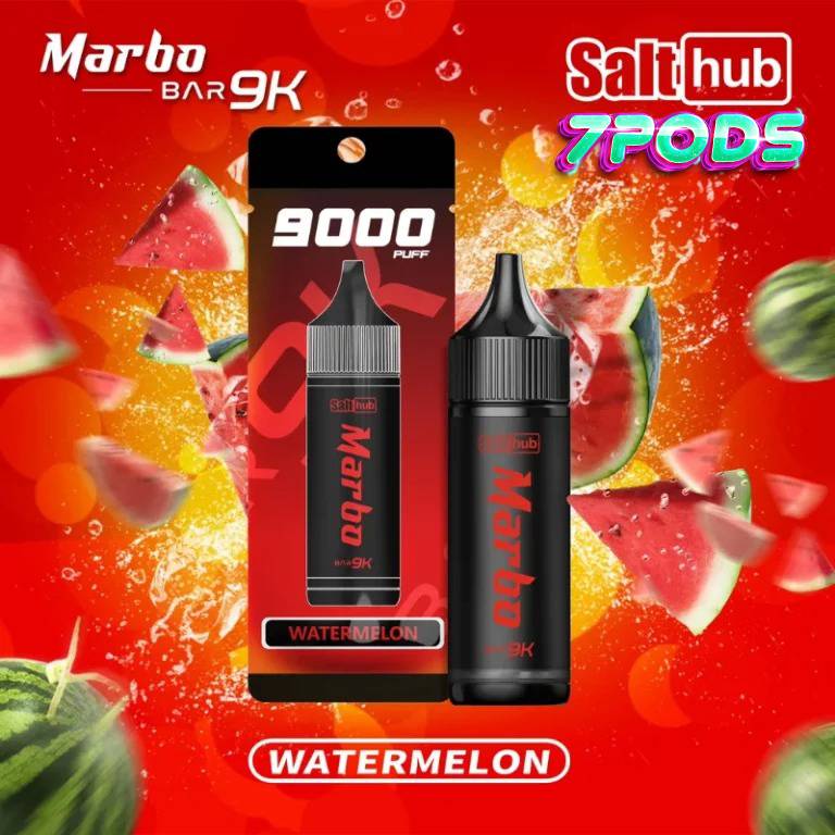 พอตใช้แล้วทิ้ง Marbo 9000 puffs กลิ่น Watermelon