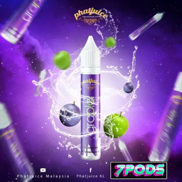น้ำยาบุหรี่ไฟฟ้าฟรีเบส Phatjuice Graple Freebase 30ml