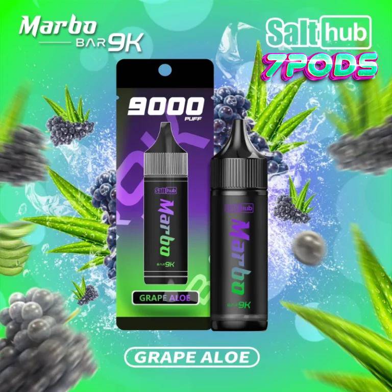 พอตใช้แล้วทิ้ง Marbo 9000 puffs กลิ่น Grape Aloe