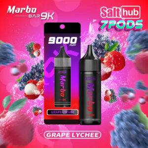 พอตใช้แล้วทิ้ง Marbo 9000 puffs กลิ่น Grape Lychee