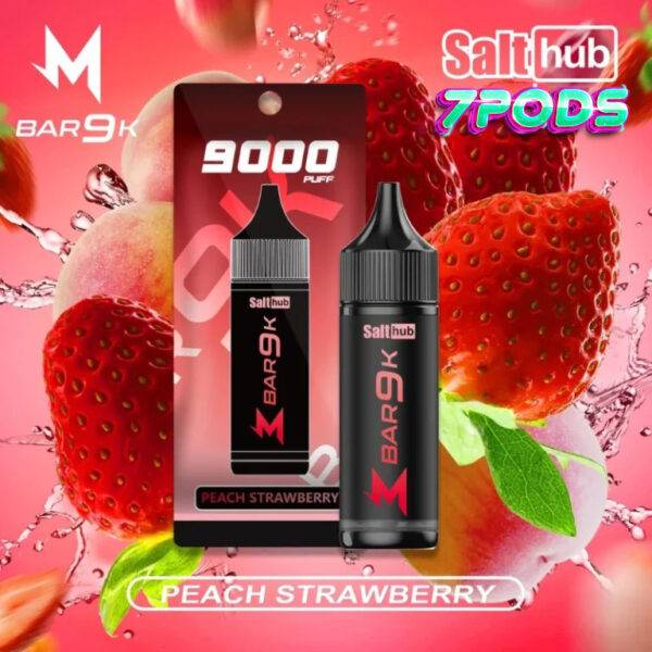 พอตใช้แล้วทิ้ง Marbo 9000 puffs กลิ่น Peach Strawberry
