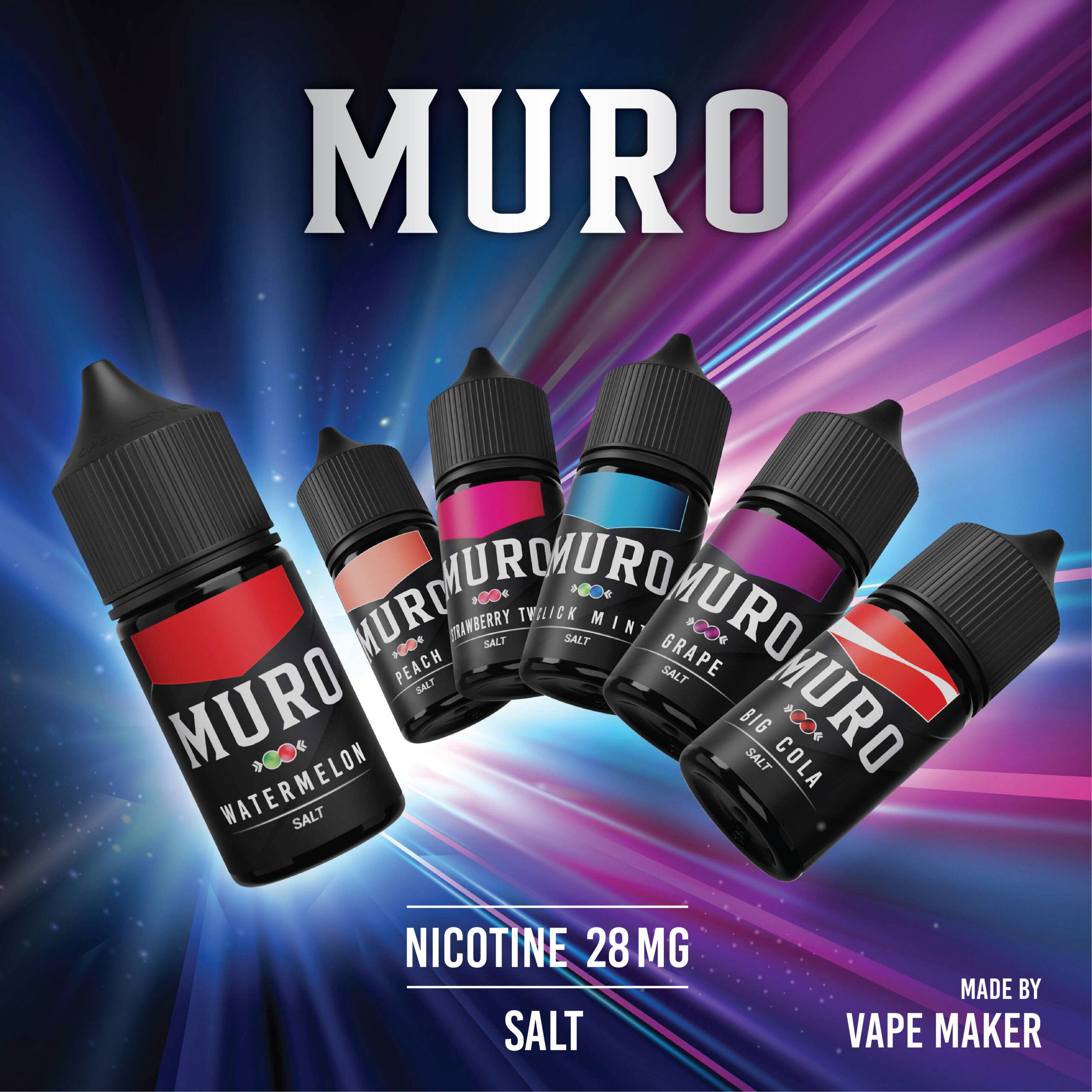 น้ำยาบุหรี่ไฟฟ้าซอลนิค MURO Salt Nic 30ml