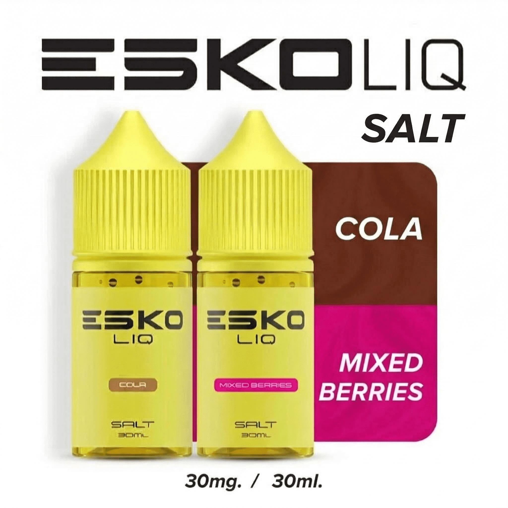 น้ำยาขวด ESKO LIQ Saltnic 30ml กลิ่น Cola และ Mixed Berries ของแท้ 7Pods