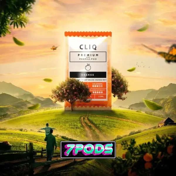 หัวพอต CLIQ Pod 2.5ml Nic 5% กลิ่น Orange ส้ม