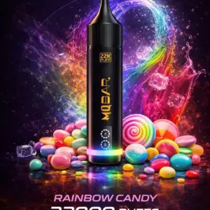 พอตใช้แล้วทิ้ง MQ Bar 22K กลิ่น Rainbow Candy เรนโบว์แคนดี้ ลูกอมสายรุ้ง