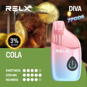 พอตใช้แล้วทิ้ง RELX Diva 30K กลิ่น Cola โคล่า โค้ก นิโคติน 3% Nic 3%