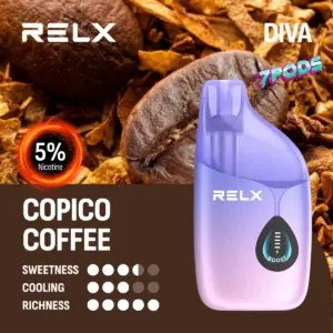 พอตใช้แล้วทิ้ง RELX Diva 30K กลิ่น Copico Coffee กาแฟโกปิโก้ นิโคติน 5% Nic 5%