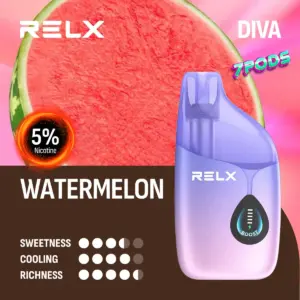 พอตใช้แล้วทิ้ง RELX Diva 30K กลิ่น Watermelon แตงโม นิโคติน 5% Nic 5%